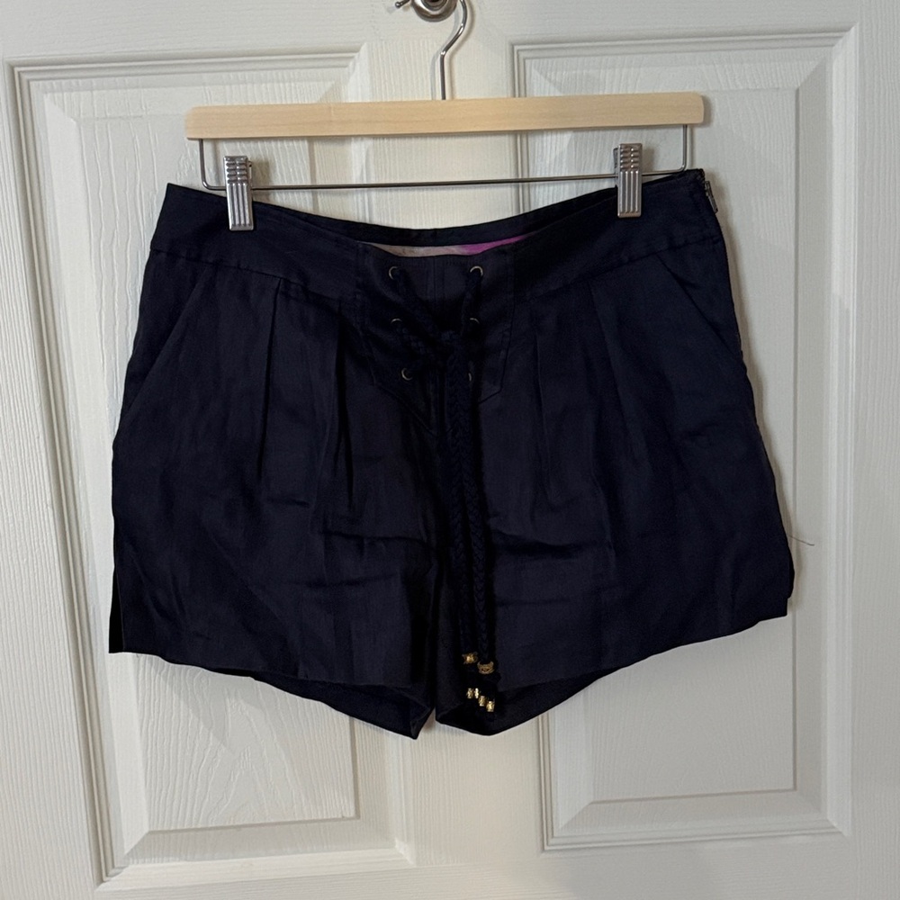 Diane Von Furstenberg Dark Blue High Waist Shorts size 6